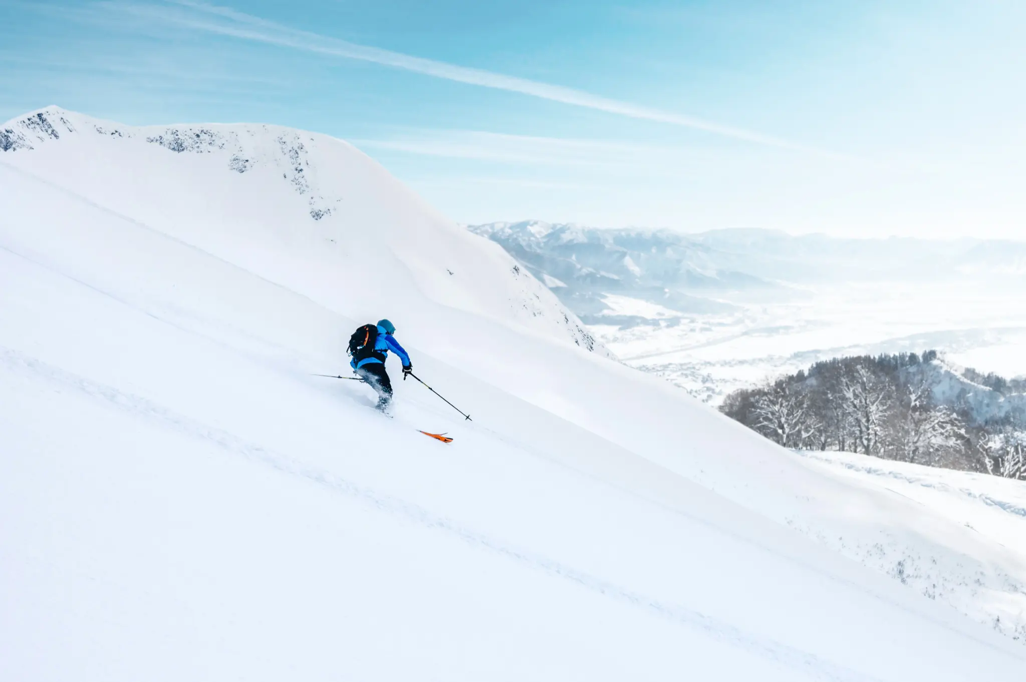 A private world of untouched snow awaits.