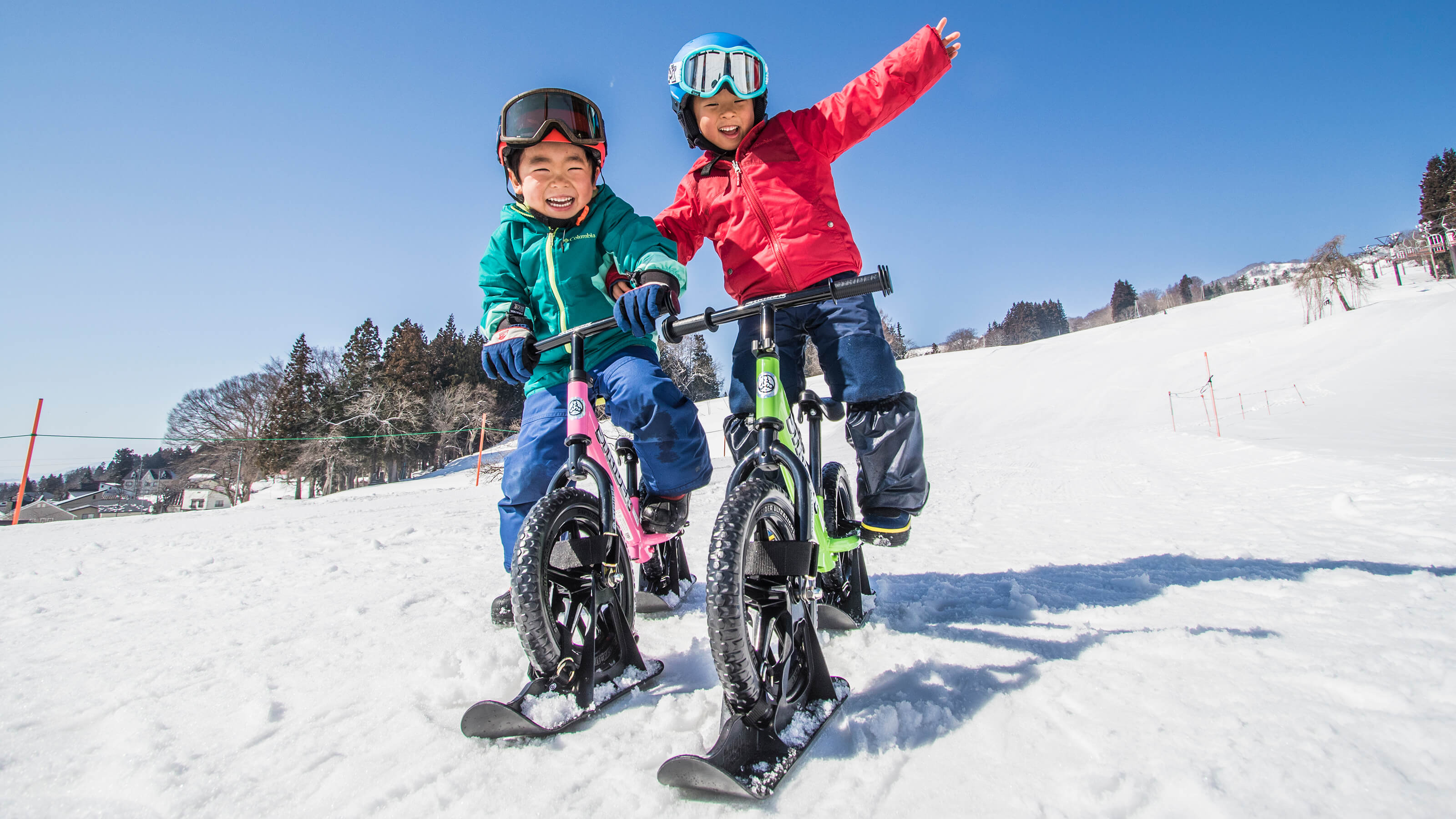 公式】北信州・戸狩温泉スキー場 日本初！雪ちゃりスノーライド